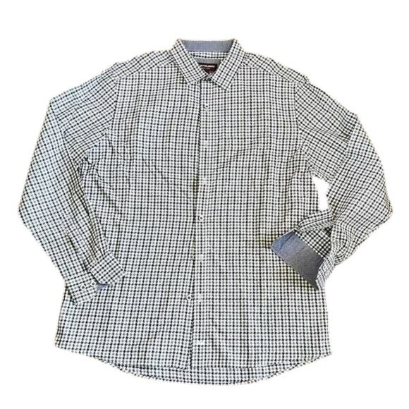 ** Johnston & Murphy Multi-Color Plaid Check Long Sleeve Dress Shirt in size L - Picture 1 of 4